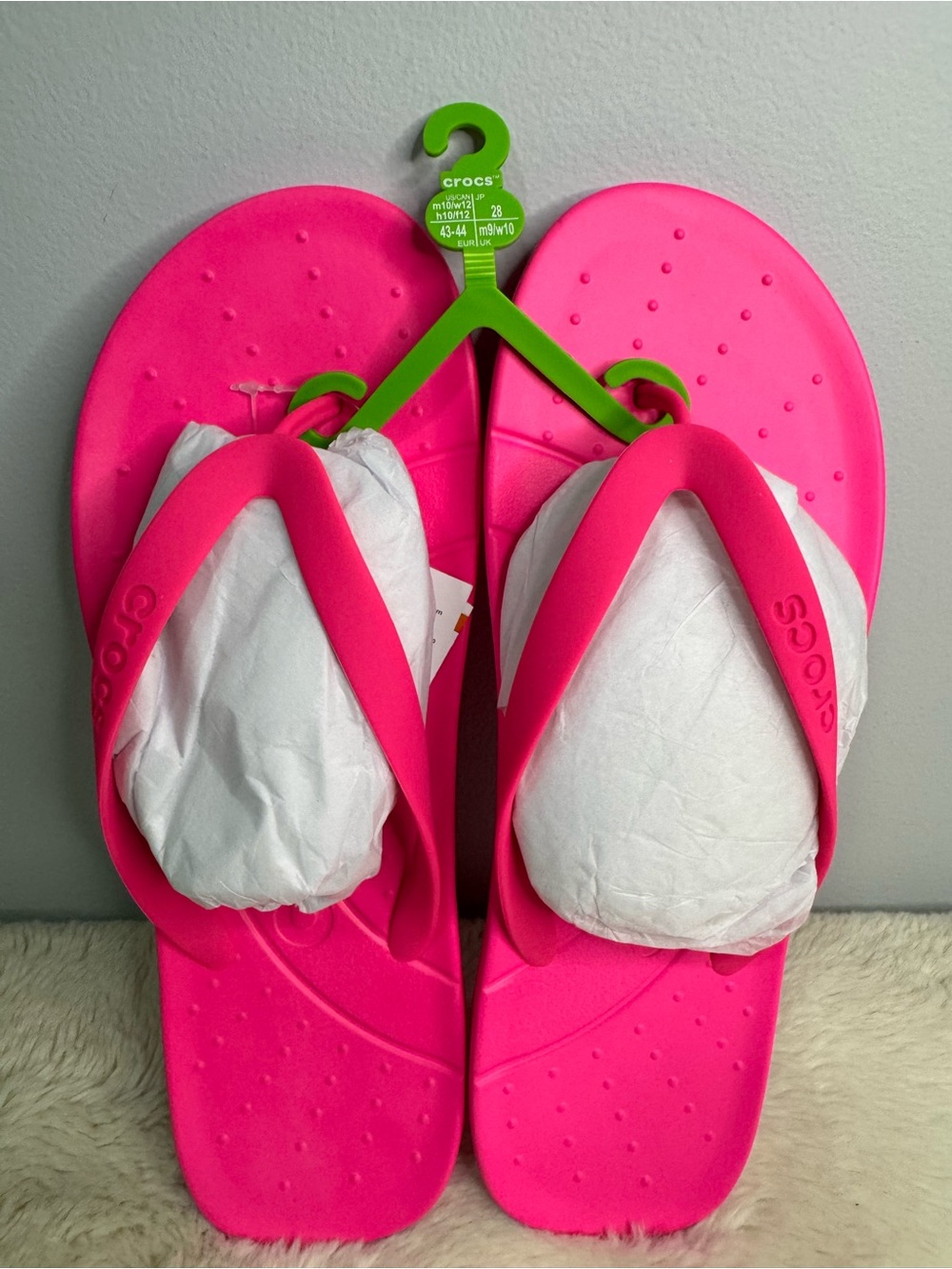 CROCS Pink Flip Flops